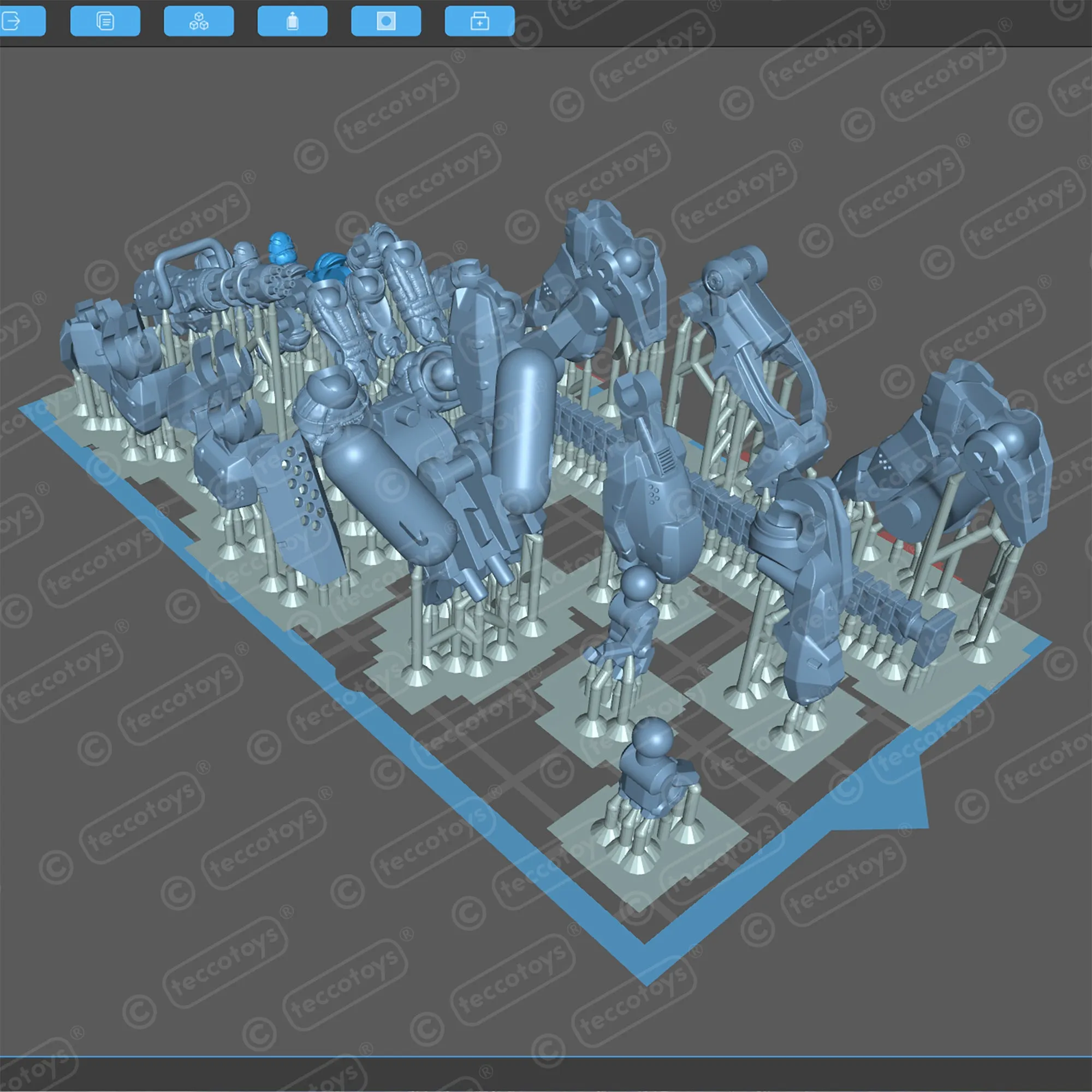 Age Of Mecha™ Exo Armor "Space Type" 3D printable action figure file (pre-supported)