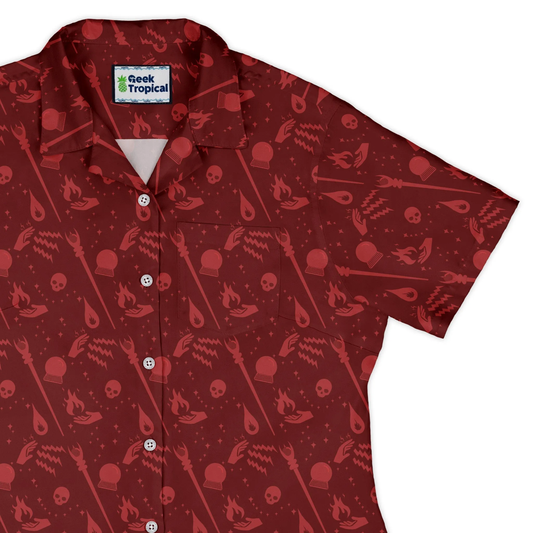 Dnd Sorcerer Class Curvy Button Up Shirt