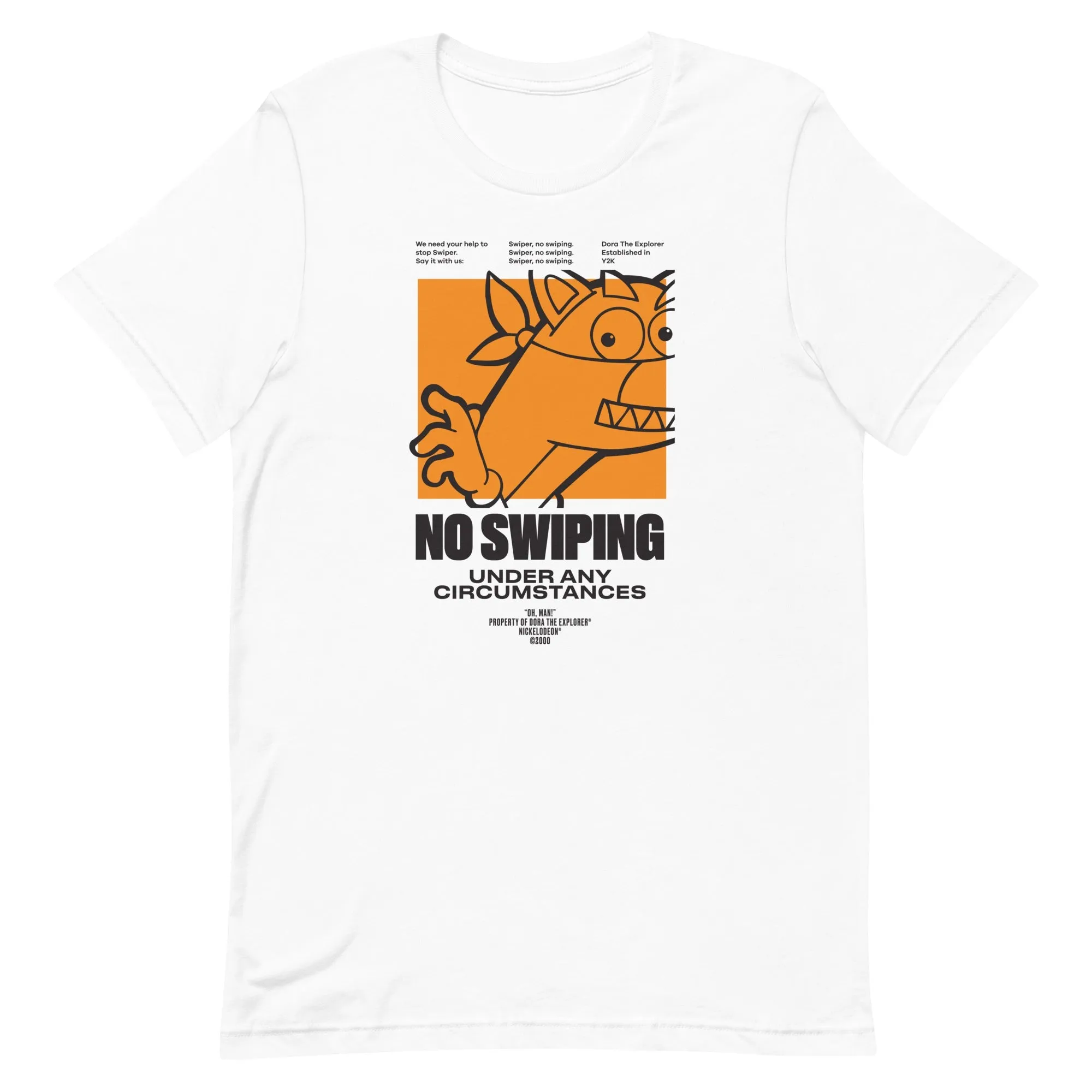 Dora the Explorer No Swiping Adult Short Sleeve T-Shirt