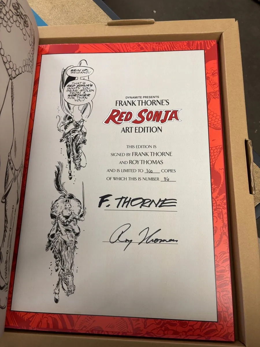 Frank Thorne's Red Sonja Art Edition HC Vol 01 Signed by Frank Thorne & Roy Thomas (Limited 300)