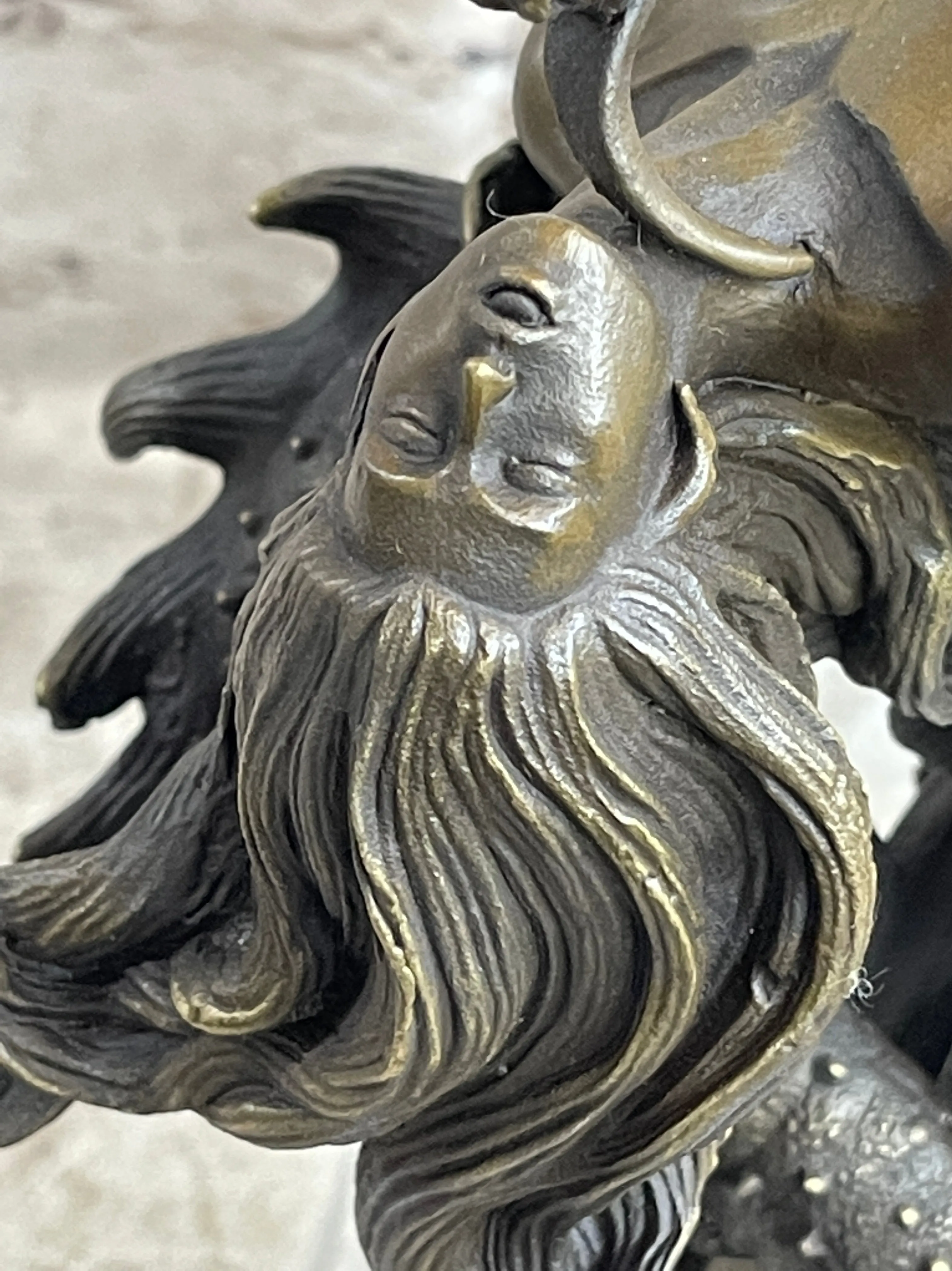 Princess and Dragon Andromeda Bronze Statue Sculpture Figure Modern Art 16" x 10"