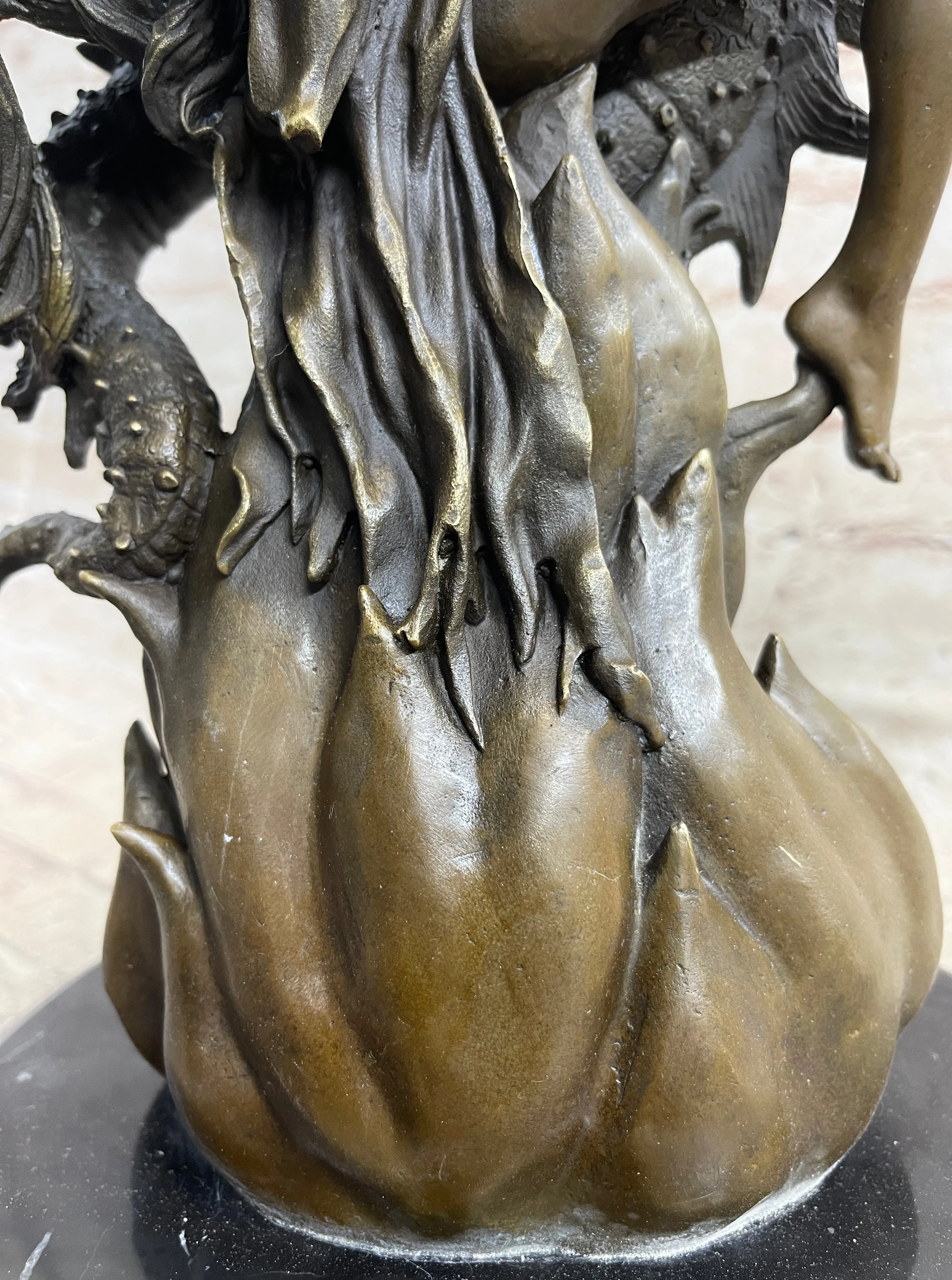 Princess and Dragon Andromeda Bronze Statue Sculpture Figure Modern Art 16" x 10"