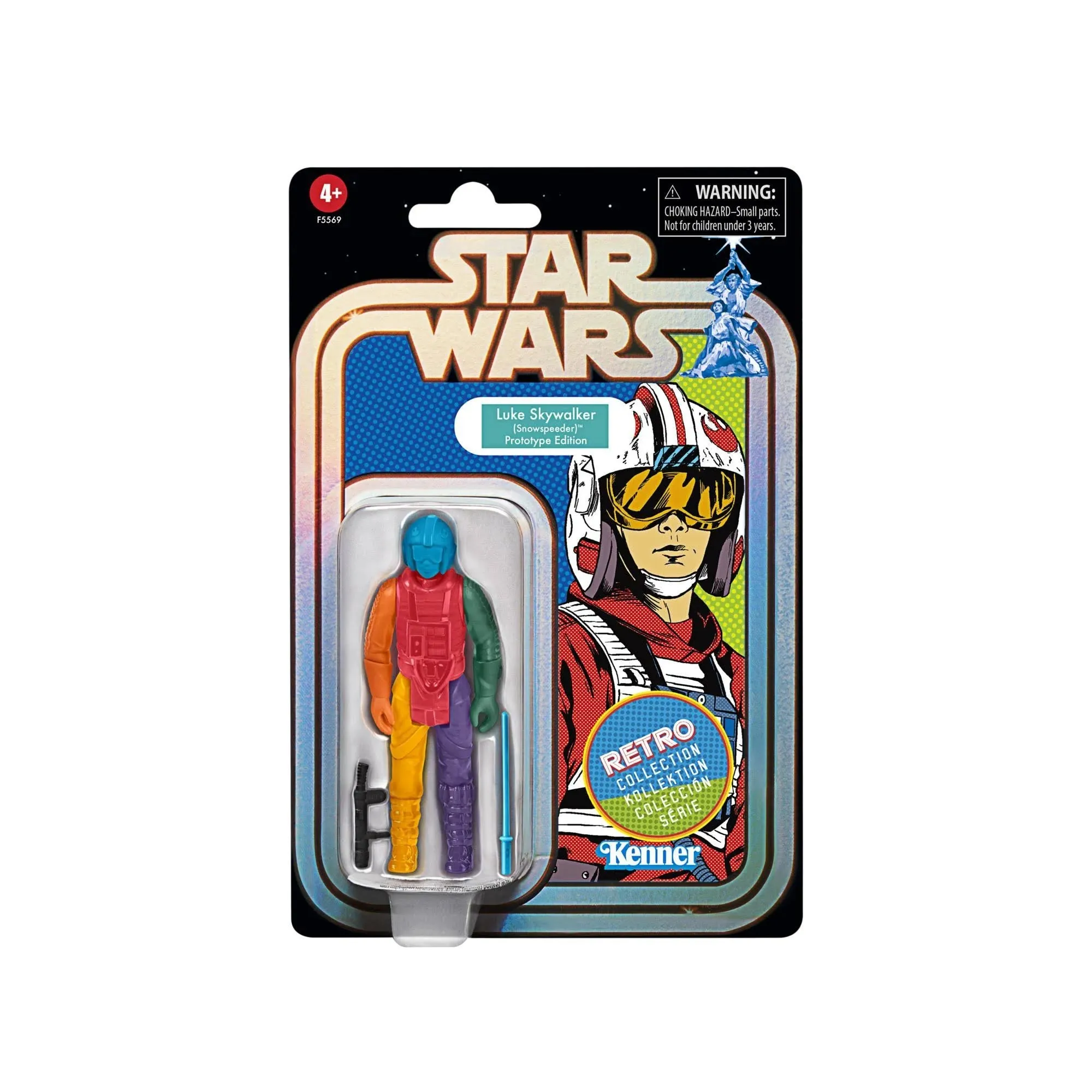 Star Wars Retro Collection Luke Skywalker (Snowspeeder) Prototype Edition (Blue) Exclusive Figure F5569